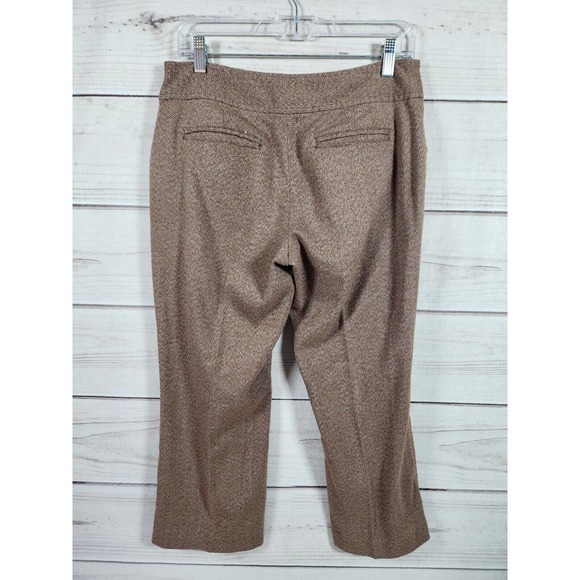 Michael Kors Women's Brown Polyester Blend Cropped Leg Dress Pants Size‎ 6 - Picture 2 of 7